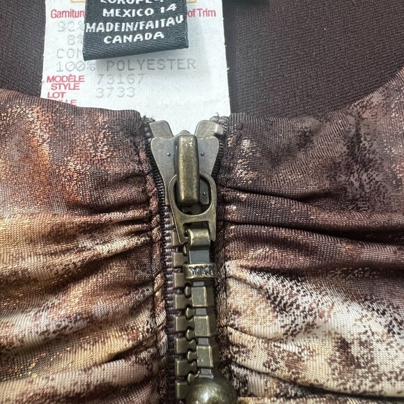 🤎Frank Lyman Animal Print Zipper Jacket 14 | Day-to-Night Chic!🤎 - Picture 3 of 11